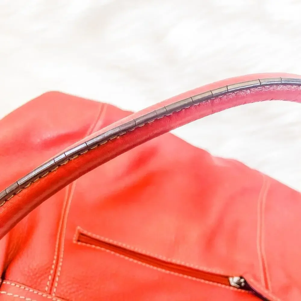 Vintage Tignanello Maroon Red Leather Hobo Bag‎